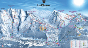 Clusaz - Plan des pistes de ski