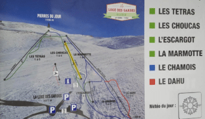 La loge des gardes - plan des pistes de ski