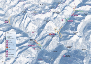 Larche - Plan des pistes de ski de fond