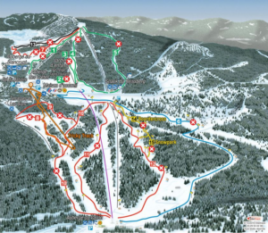 Le Lac Blanc - Plan des pistes de ski