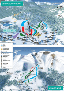 Le reposoir - Plan des pistes de ski