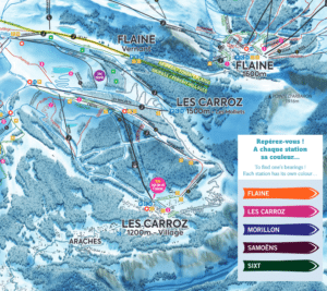 Les Carroz - Plan des pistes de ski