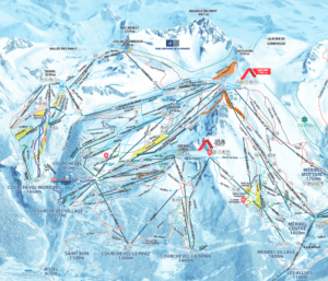 Courchevel - Plan des pistes de ski