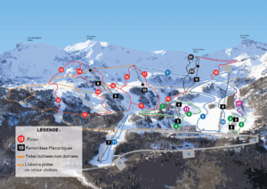 les Monts d'Olmes - Plan des pistes de ski