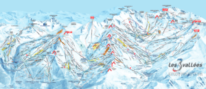 Les Trois Vallées - Plan des pistes de ski