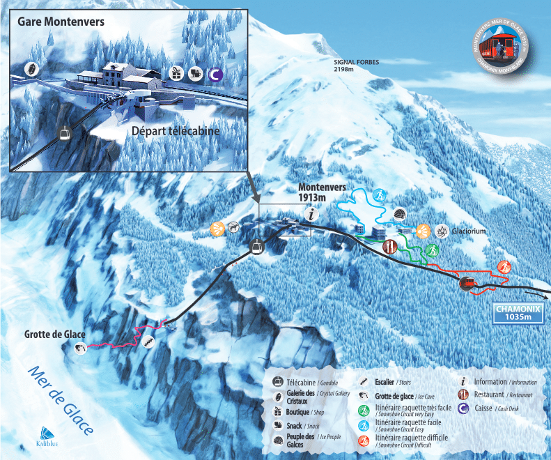 Pistenplan von Chamonix Montenvers