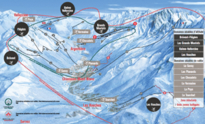 plan domaine skiable chamonix vallee
