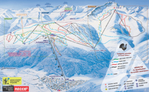 Luchon - Superbagnères - Plan des pistes de ski