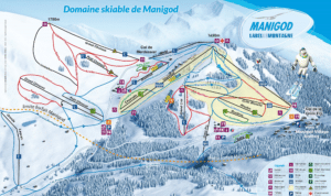 Manigod - Plan des pistes de ski