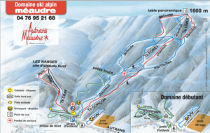 Meaudre - Plan des pistes de ski alpin