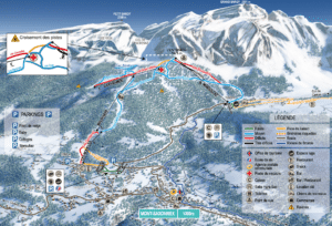 Mont Saxonnex - Plan des pistes de ski