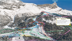 Passy Plaine Joux - Plan des pistes de ski