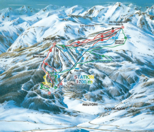 Puyvalador - Plan des pistes de ski