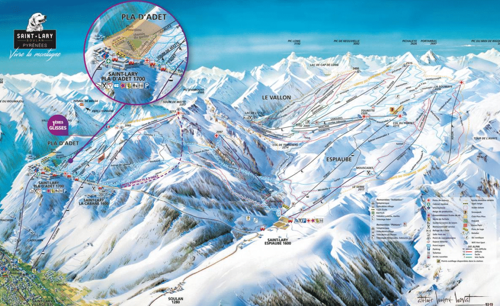 Saint Lary - Plan des pistes de ski