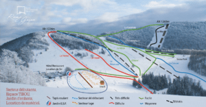 Saint Maurice sur Moselle - Plan des pistes de ski