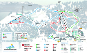Savoie Grand Revard - Plan des pistes de ski du secteur feclaz