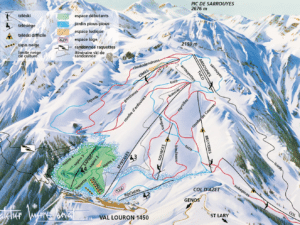 Val Louron - Plan des pistes de ski