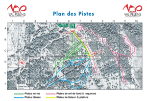 Val Pelens - Plan des pistes de ski
