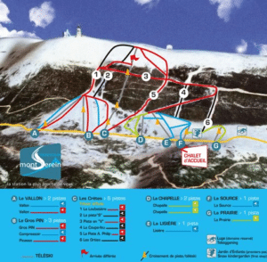 Ventoux - Plan des pistes de ski
