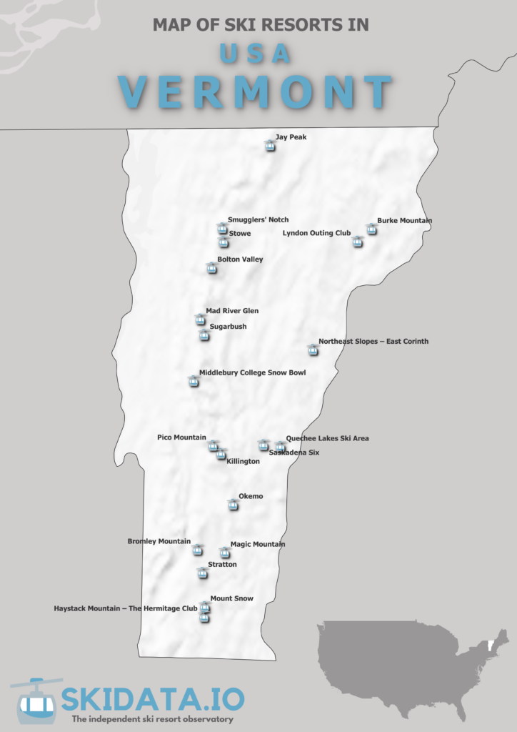 map of ski resorts in vermont